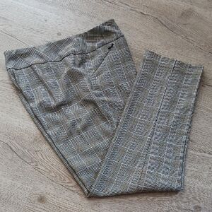 Investments Petites Women's 10P Plaid Pants - Black & White For Career or Casual
